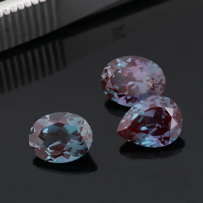 1-8ct Oval Cut Lab Grown Alexandrited Loose Stone Synthesis Alexandrited Gemstone for Diy Jewelry Making Ring Earrings