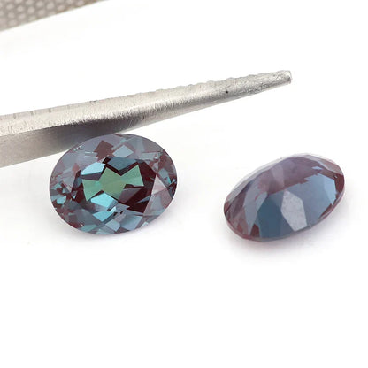 1-8ct Oval Cut Lab Grown Alexandrited Loose Stone Synthesis Alexandrited Gemstone for Diy Jewelry Making Ring Earrings